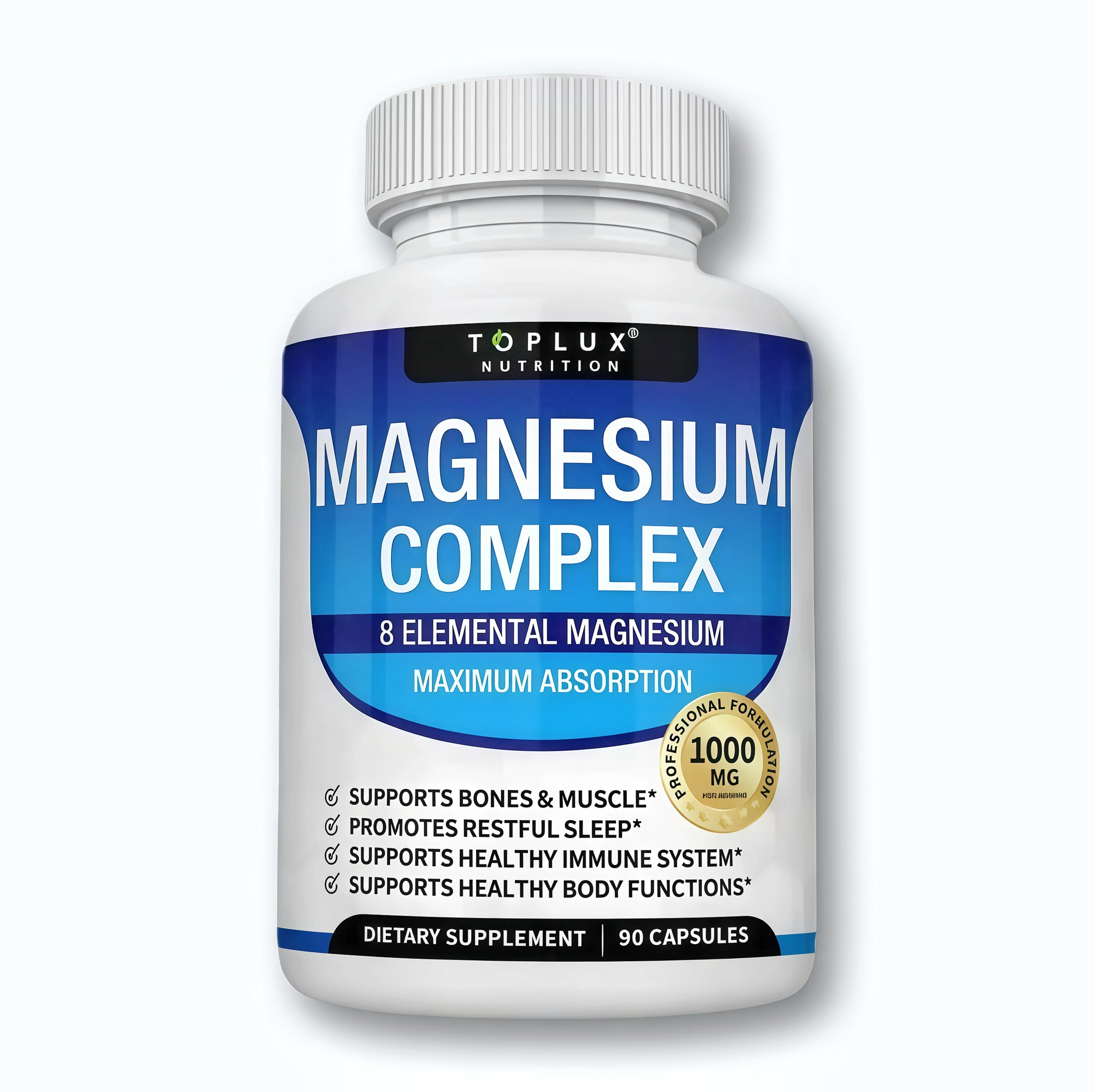 Toplux Magnesium Complex FR 8 Essential Magnesium Supplement 1000mg Fitness Edible