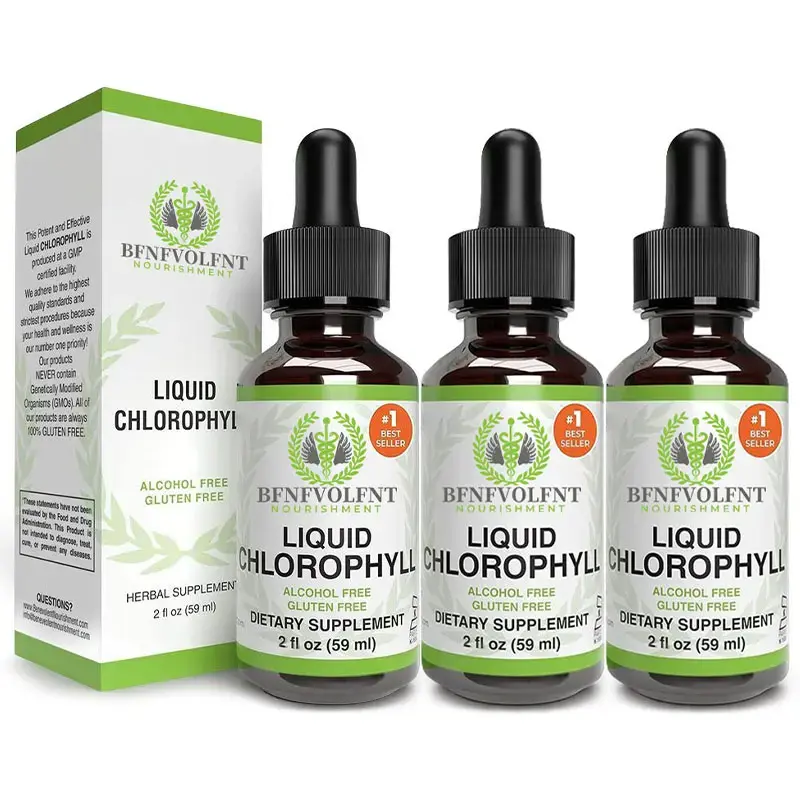Liquid Chlorophyll Drops (4 Month Supply) Healthcare Supplement - Natural Deodorant and Detox - Gut Support Healthcare Liver