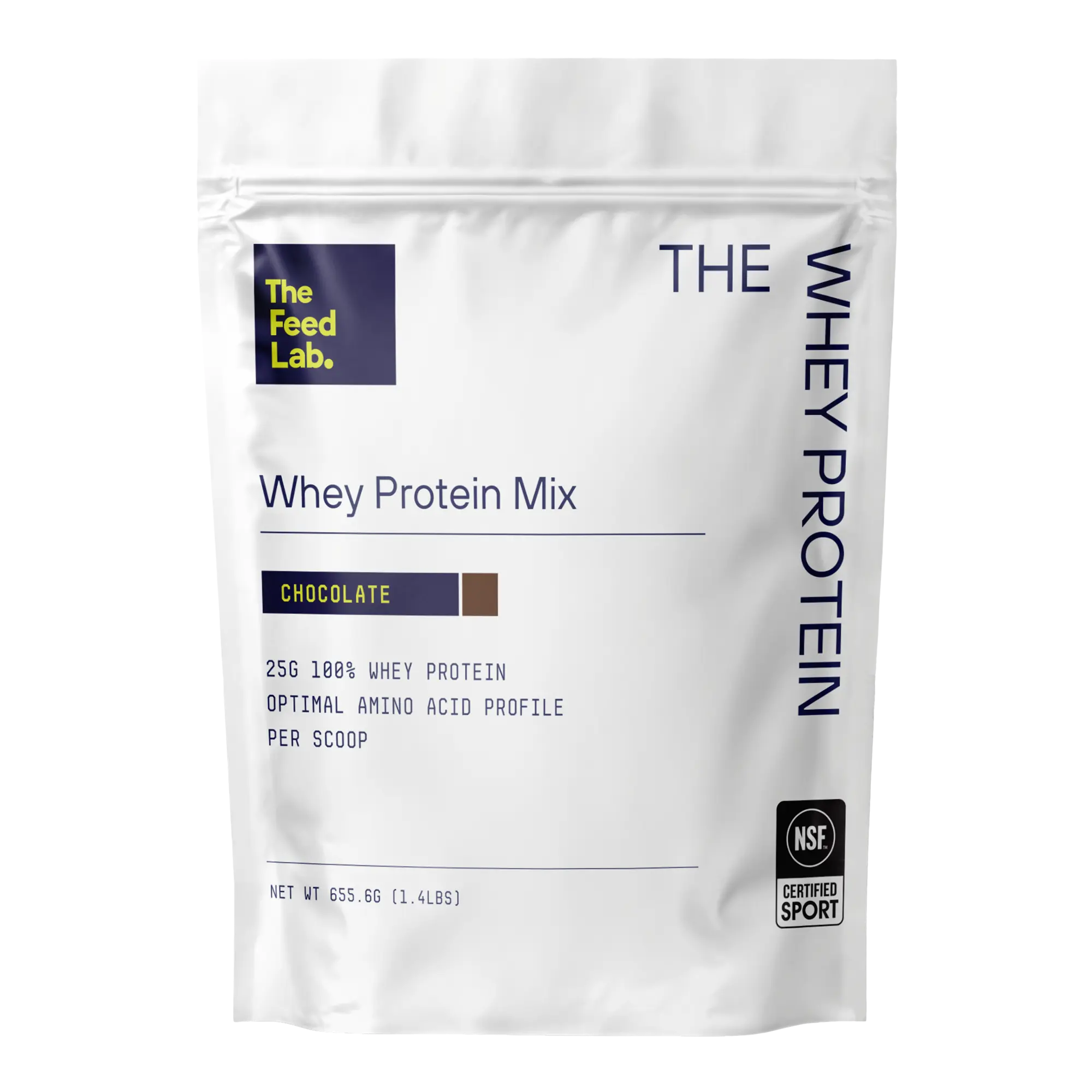 The Feed Lab Whey Protein Mix Chocolate 25g 100% Whey Protein 655.6g Optimal Amino Acid Profile Post Workout Recovery Drink