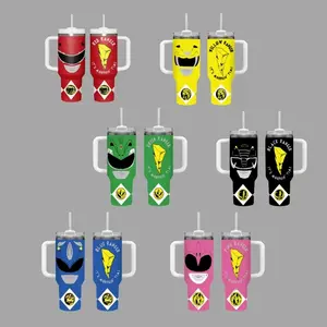 Retro Colors Movies Tumbler 40oz 20oz With Handle, Action Movie Insulated Travel Mug, Gift for Fans