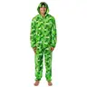 Minecraft Creeper Costume Pajama Outfit One Piece Union Suit