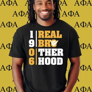 Alpha Phi Alpha T-shirt. Alpha 1906 Fraternity Apparel. Ice Cold Brothas, The Oldest & The Coldest, Men of Distinction.