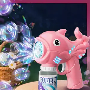 Cartoon Dolphin Bubble Machine, Bubble Maker, Fully Automatic Electric Handheld Bubble Gun, Outdoor Leisure Bubble Toy with 70ML Liquid