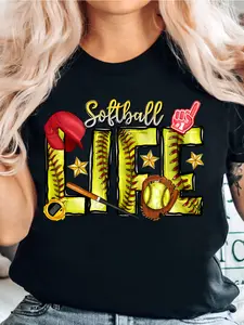 Softball Lifestyle Graphic Tee, Game Day Shirt, T-Shirt for Softball Players' Families