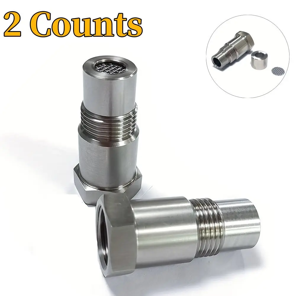 O2 Sensor Connector with Filter Screen, O2 Sensor Adapter, Car Fix Check Engine Light Eliminator Adapter, M18X1.5 Sensor Connector