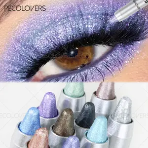 1PC Easy-to-Apply Shimmer Eyeshadow Pencil - Long-Lasting Waterproof Glitter Highlighter & Eyeliner - Creamy Texture Smudge-Proof for for Music Festivals Glitter Eyeshadow Stick
