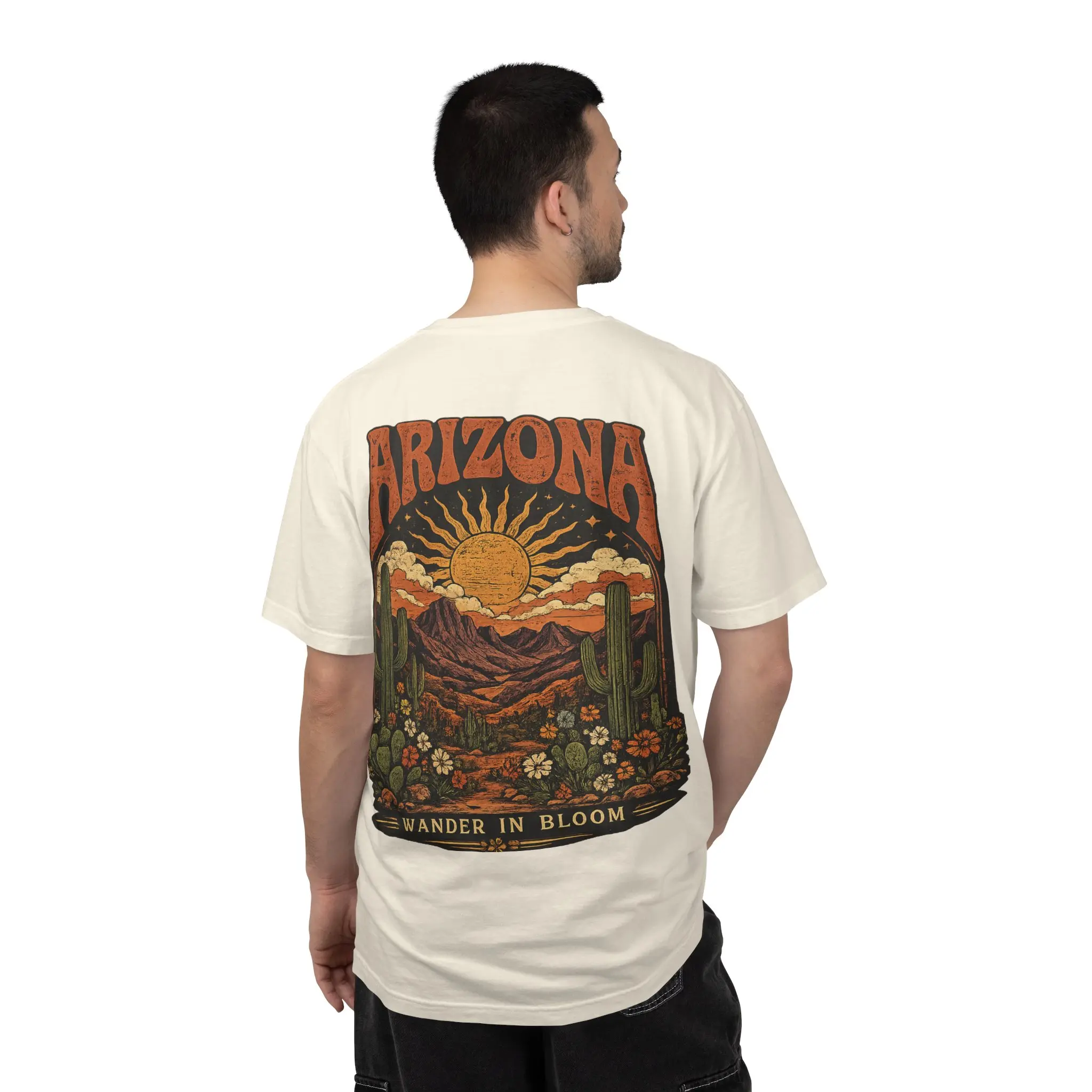 Arizona Desert Bloom T-shirt | Cactus Sunscape Tee