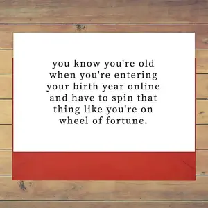 1/3/7pcs  Funny 30th 40th 50th Birthday Card for Men Women, Humorous Wheel of Fortune Age Joke Greeting Card for Friend, Coworker, Dad, Mom, Hilarious Getting Older Bday Card for Birthday, Milestone Celebration, Retirement Gift