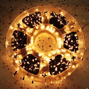 1500L Christmas Cluster Lights String Lights Decoration Garden Party Xmas Tree Indoor Outdoor holiday Party Decor Plastic Window Ornaments Warm White
