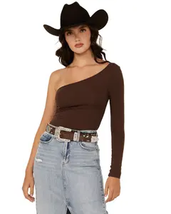 Shyanne Women's Women'S Underlay Concho Studded Tooled Belt - 6538-Brn