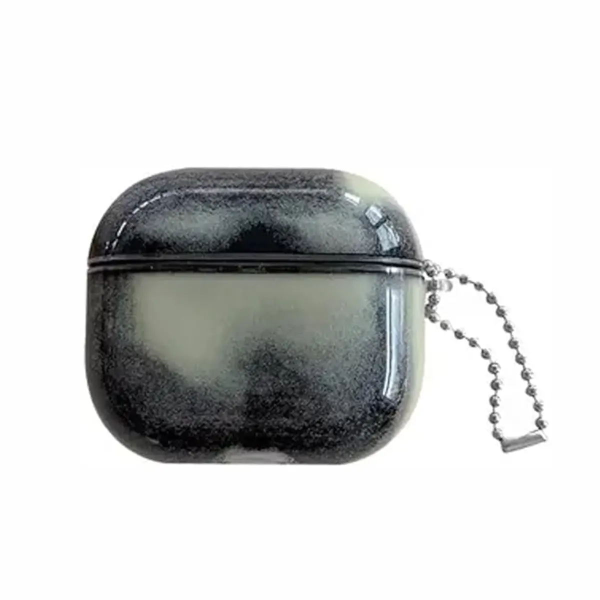 Luminous Quicksand Earbud Case for AirPods 1/2/3/4 & Pro Series, Comes with a Detachable Keychain, Glow-in-The-Dark, Anti-Scratch, Soft Silicone (Gray,for Airpods 4)