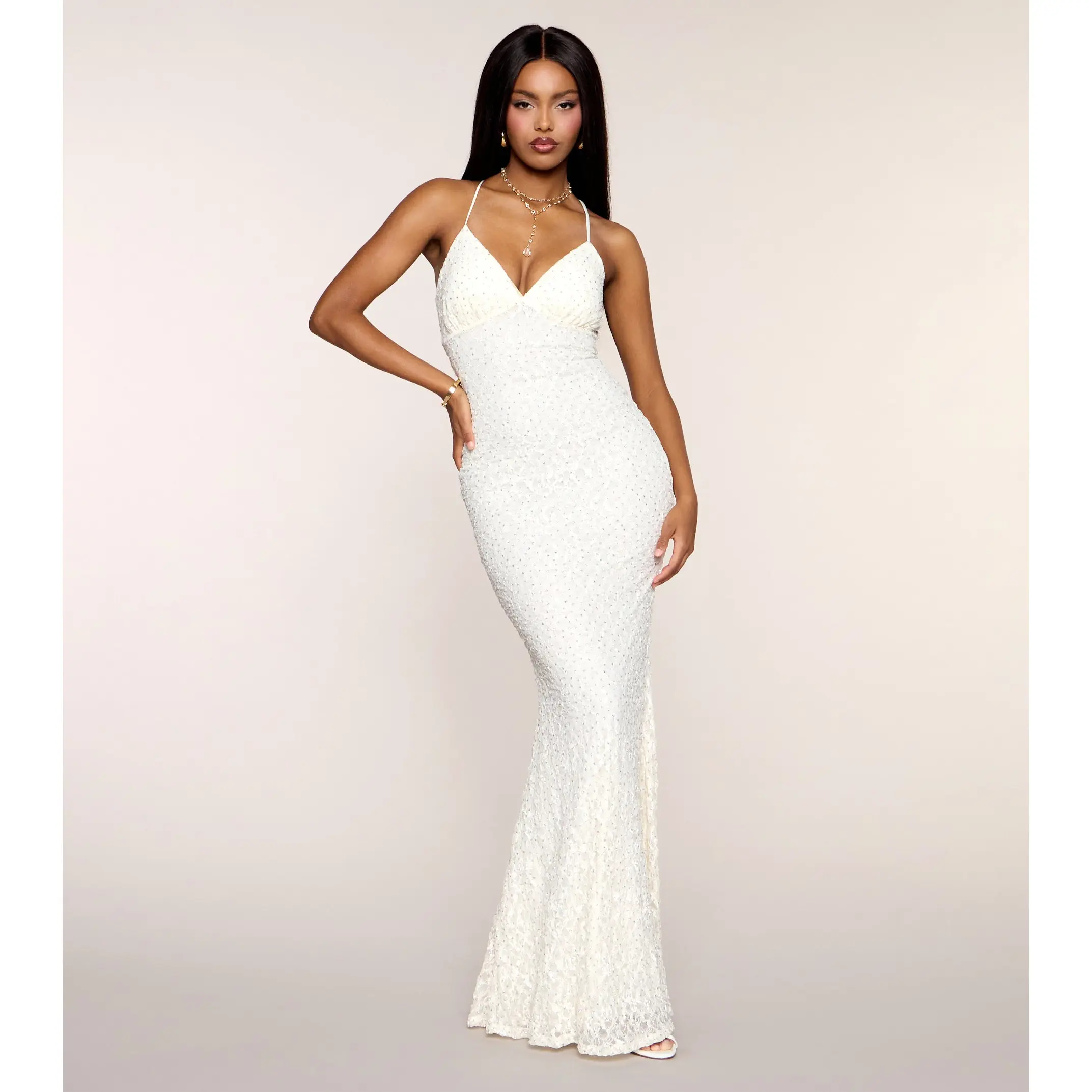 Arabella Lace Mermaid Formal Dress
