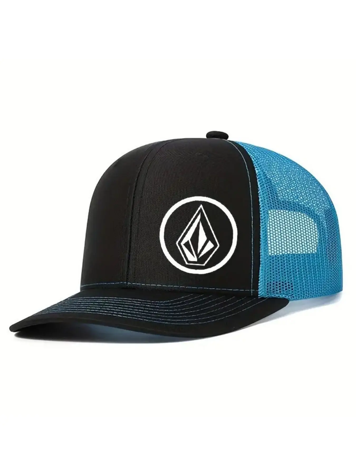 Unisex Baseball Cap, Printed Mesh Design, Adjustable Fit, Slight Curve Brim, Ideal for Men & Women, Perfect for Casual Outdoors, Mesh Hat, Adjustable Trucker Hat, Trucker Style Hat