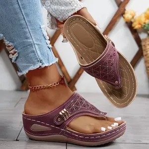 Womens Softy Flat Sandals Cork Footbed Slides Adjustable Buckled Slip On Open Toe Slippers