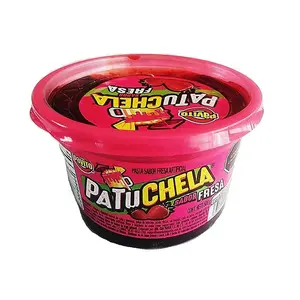 Patuchela Strawberry Flavor Deep for Micheladas Candy Sweet Authentic Mexican Drink 250G Container Snack Bonbon Fruity Fruity