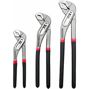 3 count Groove Joint Pliers Set,8/10/12 inch Adjustable Pliers Multi-Purpose Water Pump Tongue And Groove Plier Set for Home and Industrial Repair