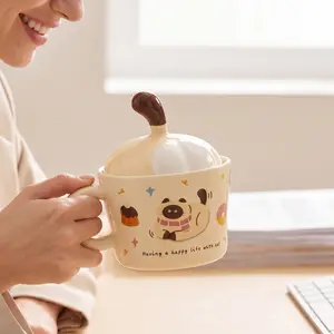 Kawaii Cat Butt Ceramic Mug with 3D Tail Lid Designer Gift Box Aesthetic Coffee Cup Unique Gift for Cat Lovers Besties Drinkware Tumbler Washable Reusable