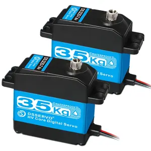 Pack of 2 RC Servo 35KG Steering Servo 7.4V Digital Motor Stainless Steel Gear High Torque Waterproof for DIY Robotic RC Cars