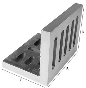 Precise 6" x 5" x 4-1/2" Open End Slotted Angle Plate