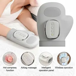 Smart Hand Massager with Heat and Pressure, USB Rechargeable Finger Massager, Wireless Portable, 3 Massage Modes, Ideal Gift for Holidays