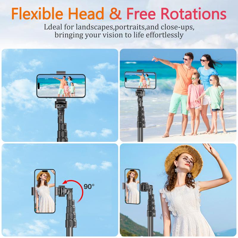 62-Inch Extendable Selfie Stick and Tripod with Wireless Remote, Universal Holder for iPhone, Android, and Cameras