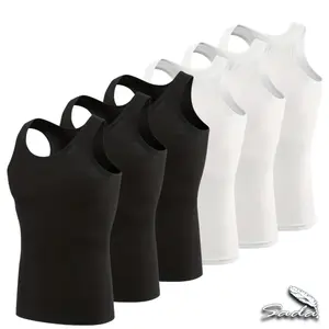 Sada Men’s Tank Tops Beaters By Blooz – 100% Cotton, Muscle Fit, Ribbed, Stretchy