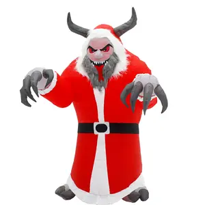 2025 New Arrival 6-Foot Inflatable Christmas Demon Decoration, Equipped with LED Lights, Safe & Energy-Saving, Must-Have Ultimate Christmas Decor, Perfect for Christmas Parties, Garden & Lawn Decor, Funny Prop for Holiday Party Setup