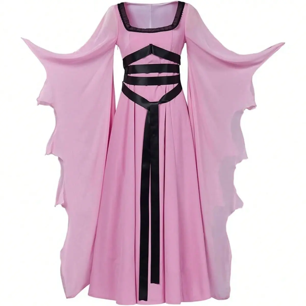 strapless open back dress Tilly Tiered Maxi Dress in Pink – Elliatt
