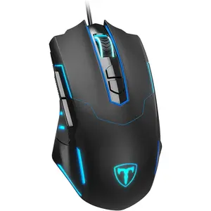 X-MUP03   Gaming Mouse Wired, Gaming Mice Breathing RGB LED Plug Play High-Precision Adjustable 7200 DPI, 7 Programmable Buttons, Ergonomic Mouse for PC Laptop