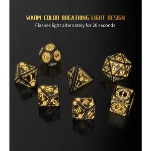 Mysterious dice, polyhedral dice, random D&D dice patterns and dice bags, perfect gifts, very suitable for Dungeons and Dragons, RPG, MTG, role-playing table game players.