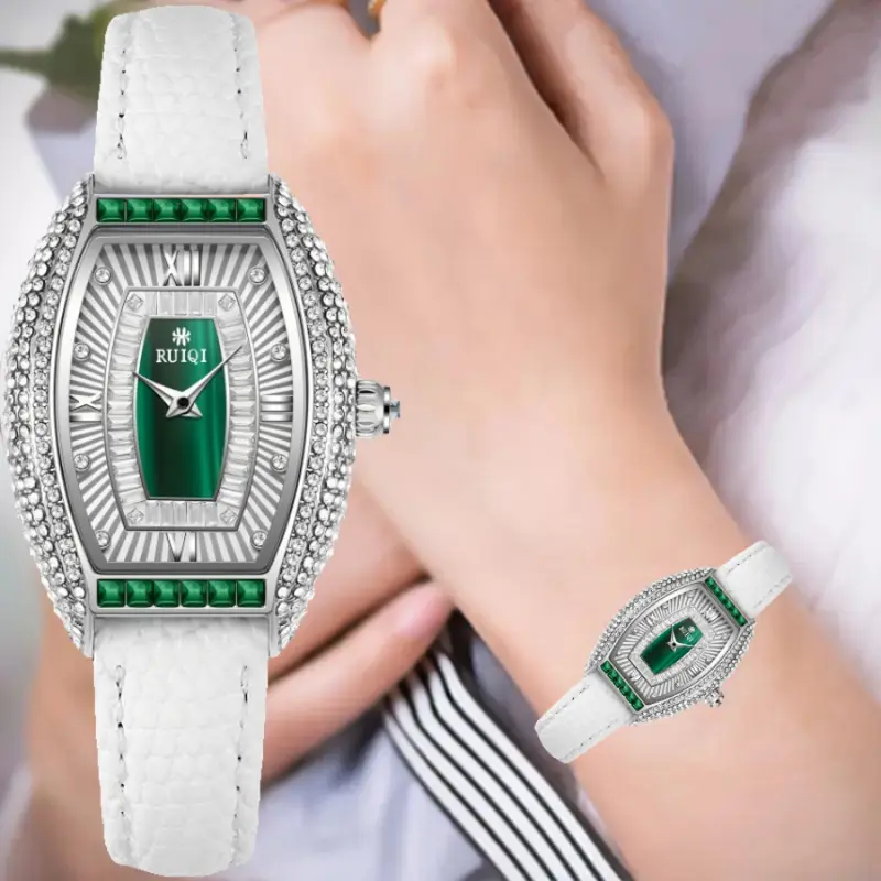 Elegant Green Automatic Mechanical Watch, Golden-Tone  display picture 3