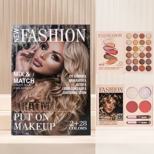 URATM Professional Makeup Set, 2-in-1 Beauty Kit with Eyeshadow, Lip Gloss, Highlighter, Blush, and Contour Palette