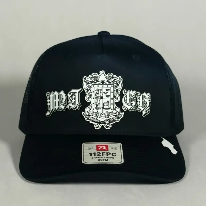 Michoacán Black & White – Laser Engraved Portrait Patch on Richardson 5 Panel Snapback