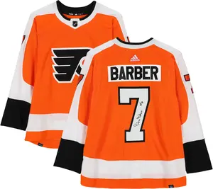 Bill Barber Philadelphia Flyers Autographed Orange Adidas Jersey with "HOF 1990" Inscription - Fanatics Authentic Certified