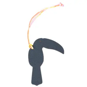 Pre-owned HERMÈS Leather Bag Accessories Hermes Orange Toucan Charm H25121807