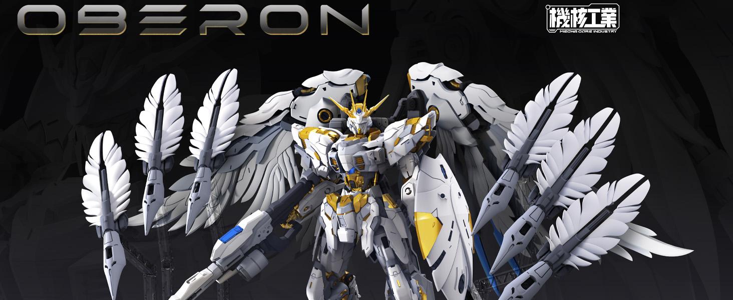 Funtasy Planet 1/100 Mecha Model Kit -Celestial Guardian Oberon, Articulated Action Figure Building Kit, 6 Funnels & Gold Pre-Painted Parts, Premium Gift for Adults & Teens