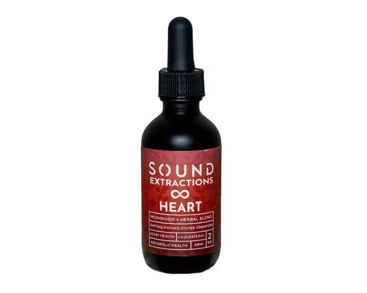 Sound Extractions Heart Blend - Liquid Extract with Shiitake Maitake Oyster Mushrooms & Ceylon Cinnamon for Core Wellness 2ml