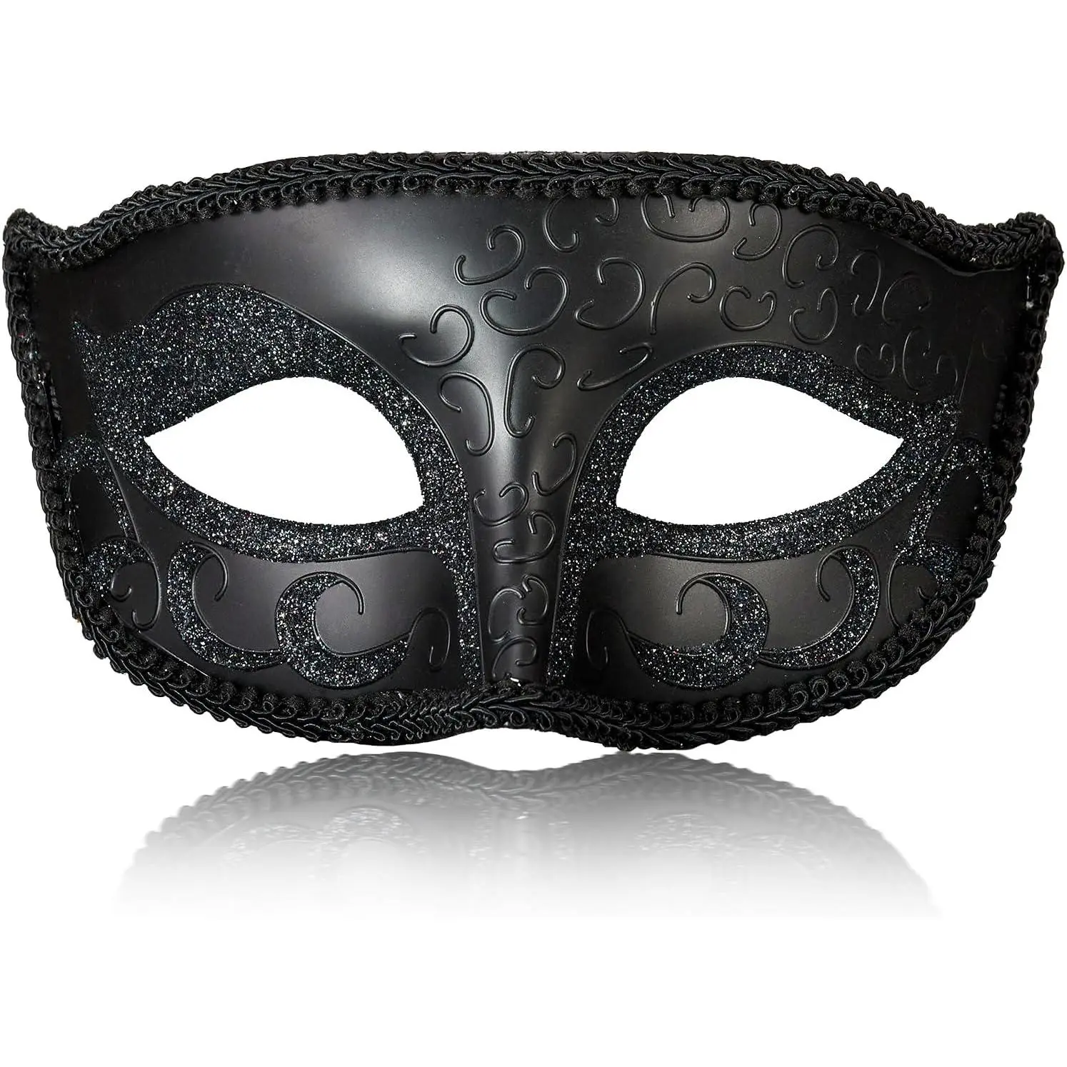 Venetian Masquerade Mask for Men, Retro Asymmetrical Sequin Accessory for Halloween, Wedding & Party Ball - Comes in Gift Box, Accessories, Plastic, Birthday, Fashion Unisex