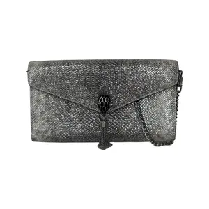 Pre-owned Bvlgari karung leather top handle Silver Cocktail Handbag