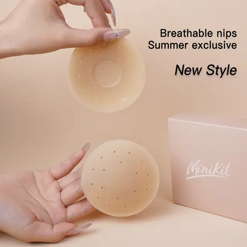 Minikit Adhesive Nipple Covers,Reusable Silicone nips waterproof invisible pasties,Comfortable for Strapless,Seamless Outfits bras Womenswear Bra