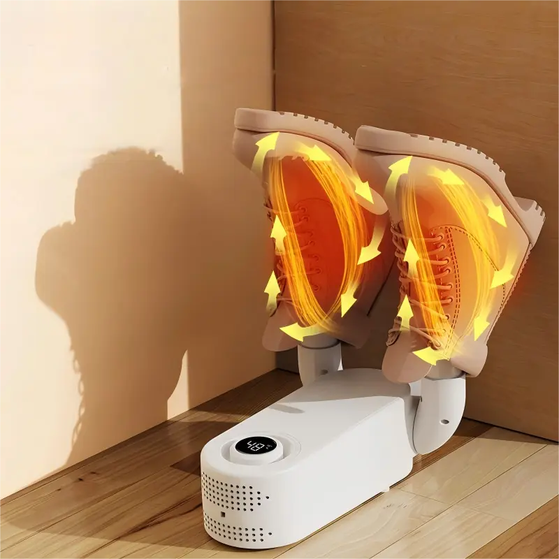 Portable Electric Shoe Dryer - 360-Degree Heating, Automatic Drying Mode, Silent Boot Warmer, 4-Cycle Smart Timer for All Shoe Types & Sports Gear (Sports & Outdoor Accessory)