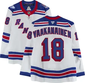 Urho Vaakanainen New York Rangers Game-Used #18 White Set 2 Jersey from the 2025-26 NHL Season - Fanatics Authentic Certified