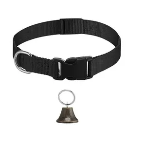 Adjustable Nylon Collar Set with Bell for Goats, Cattle, Horses, Sheep, Pet Anti-Loss Collar, Copper Bell, Farming Gear