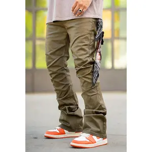WAX+PLEAT FLARE PANTS