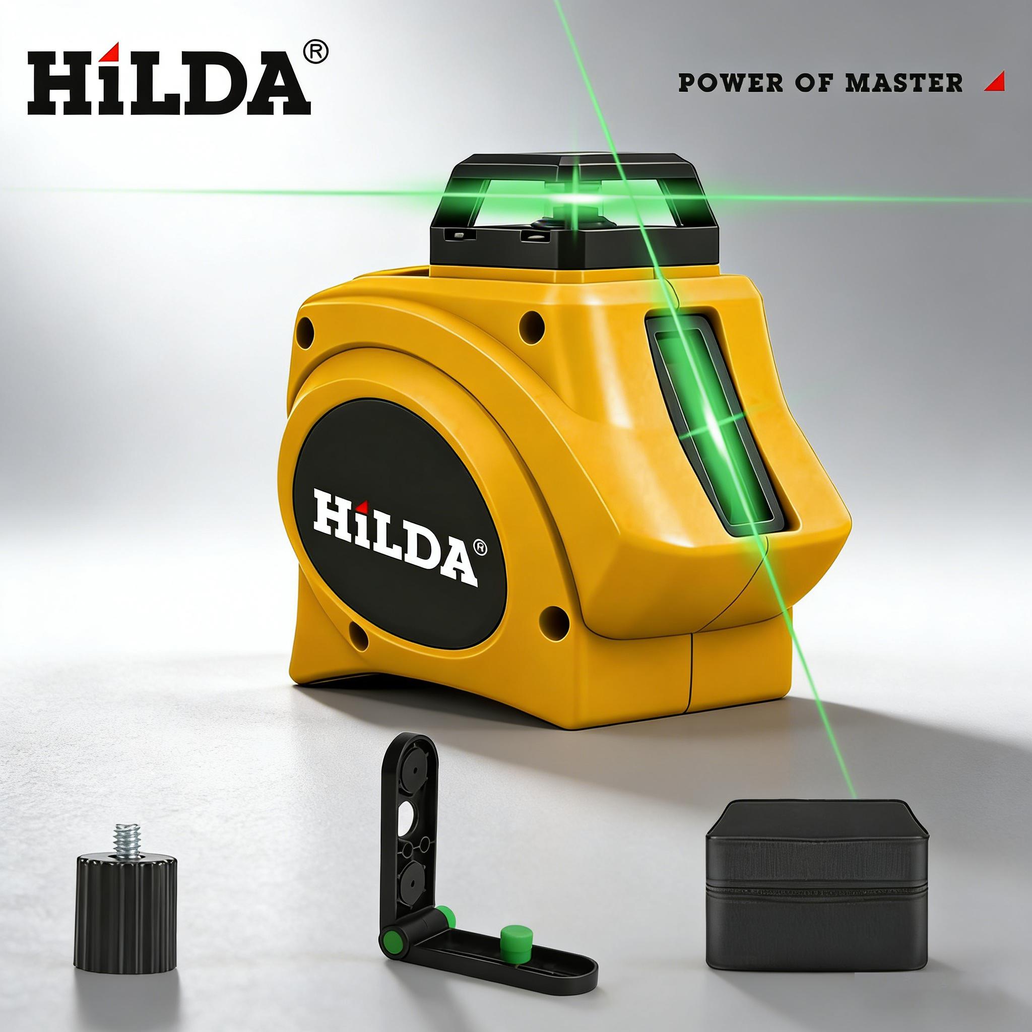 5 Line 360° Laser Level, Self Leveling Laser Level with Pulse Mode,Cross Line Laser, 2 Brightness Levels,Function ,Green Line Laser Leveler Tool for DIY Indoor Project,Picture Hanging Wall Tile Floor Construction