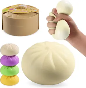 Dumpling Squishy Mystery Box, Mystery Dumpling Squishy Squeeze Stress Balls for Kids & Adults, Sensory Fidget Toys for Anxiety Relief, Crazy Fun Dumplings Ideal Gift for Boys,Girls,Teens(White)