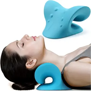 2026’s Neck Stretcher,Neck Hump Corrector,Neck and Shoulder Relaxer Cervical Traction Device Pillow for Muscle Relax and TMJ Pain Relief (Blue)