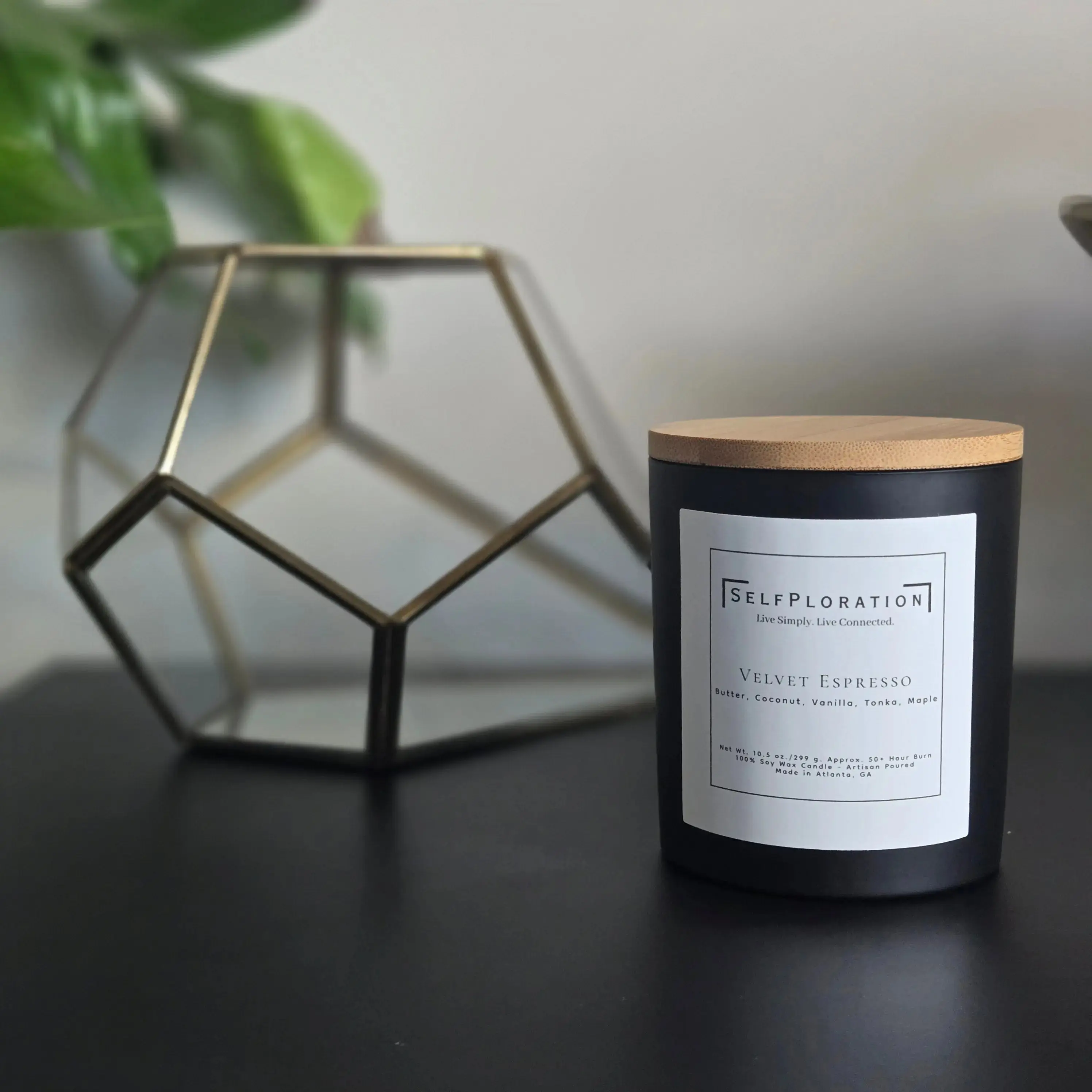 Velvet Espresso | Coffee & Tonka Candle 14.5 oz. Aroma Creamy Decor Light Scent Bean