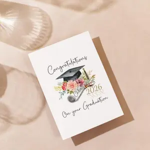 Personalized Graduation Card 2026, Custom Name Grad Card, Class of 2026 Congratulations Gift