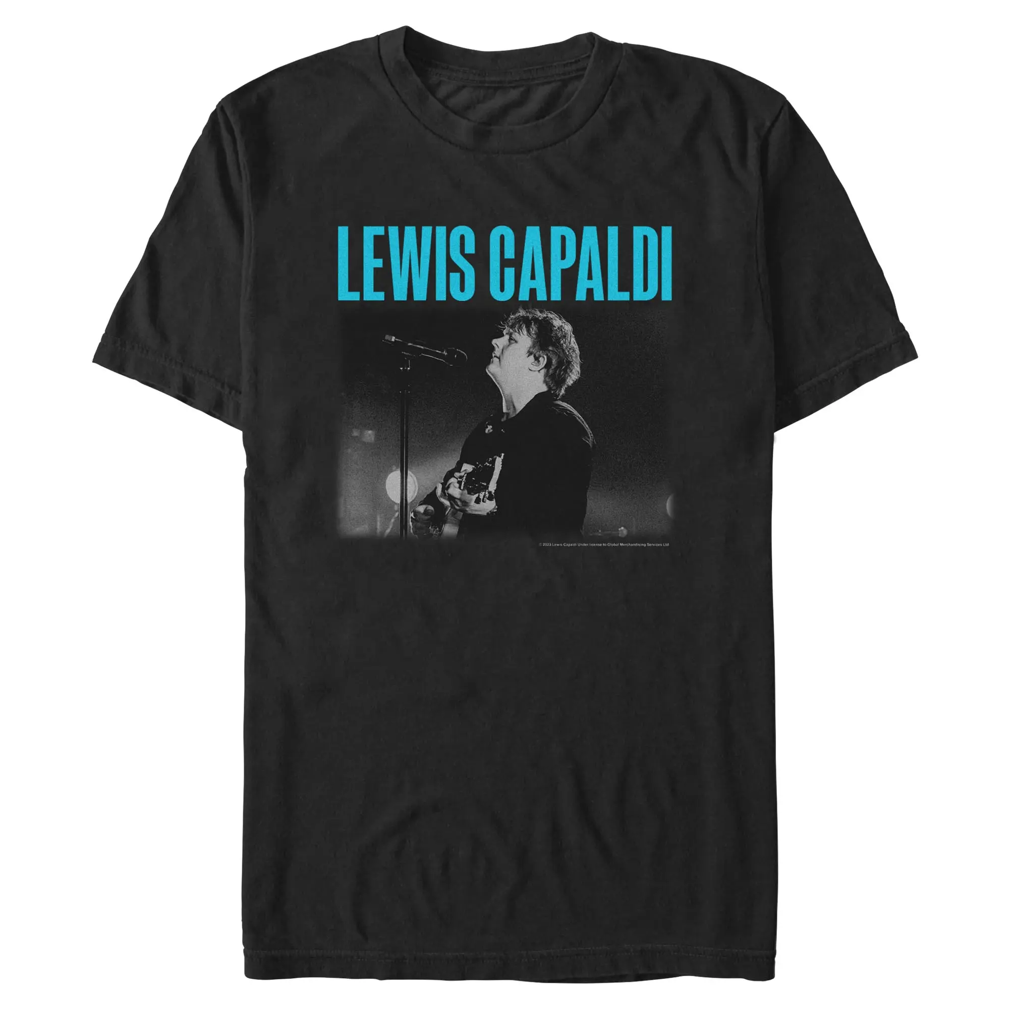 Men's Lewis Capaldi Portrait Singing Short-Sleeve Round Neck Casual Fashion Menswear T-Shirt